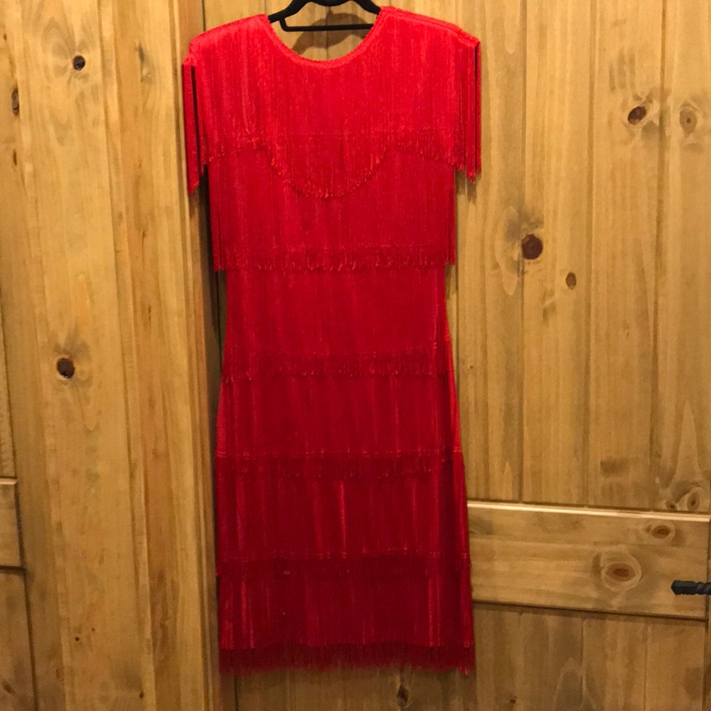 Red Fringe Dress